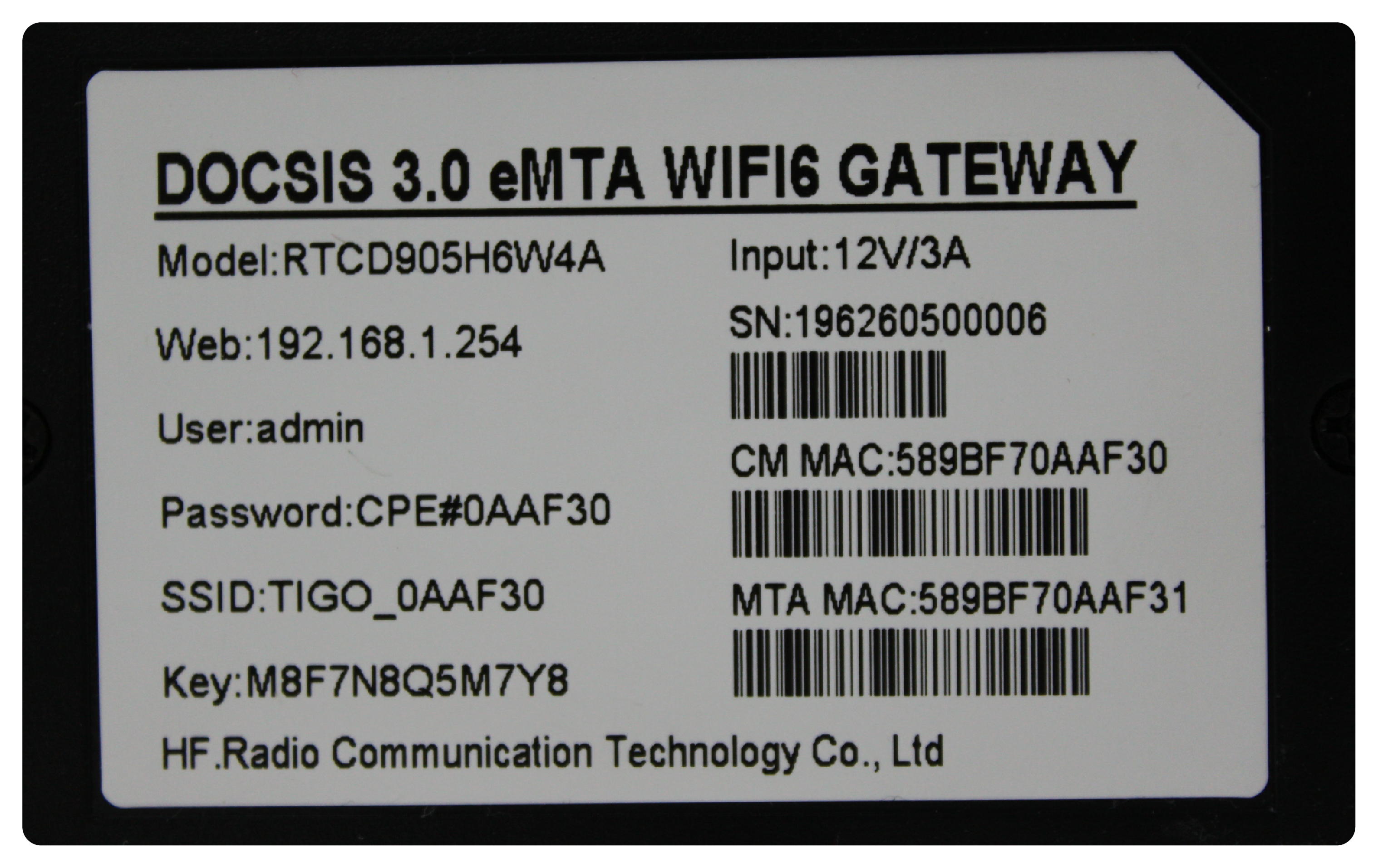 modem radiotech especificaciones